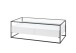 Couchtisch >EVORA< 2 Schübe, Ablage, weiss / Glas - 120x40x60 (BxHxT)