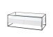 Couchtisch >EVORA< 2 Schübe, Ablage, weiss / Glas - 120x40x60 (BxHxT)