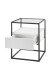 Beistelltisch >EVORA< Schublade, weiss, Holzwerkstoff / Metall - 43x54x43cm (BxHxT)