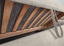 Polstergarnitur >Riordan< Schlaffunktion, Stauraum, Webstoff Corto beige - 314x104x184 (BxHxT)