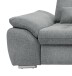 Polstergarnitur >Riordan< Schlaffunktion, Stauraum, Webstoff Corto silber - 314x104x184 (BxHxT)