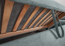 Polstergarnitur >Riordan< Schlaffunktion, Stauraum, Webstoff Corto mint - 314x104x184 (BxHxT)