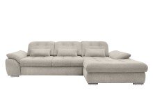Polstergarnitur >Riordan< Schlaffunktion, Stauraum, Webstoff Corto beige - 314x104x184 (BxHxT)