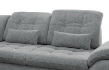 Polstergarnitur >Riordan< Schlaffunktion, Stauraum, Webstoff Corto silber - 314x104x184 (BxHxT)