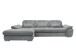 Polstergarnitur >Riordan< Schlaffunktion, Stauraum, Webstoff Corto silber - 314x104x184 (BxHxT)