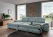 Polstergarnitur >Riordan< Schlaffunktion, Stauraum, Webstoff Corto mint - 314x104x184 (BxHxT)