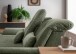 Polstergarnitur >Riordan< Schlaffunktion, Stauraum, Webstoff Corto moosgrün - 314x104x184 BxHxT