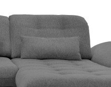 Polstergarnitur >Riordan< Schlaffunktion, Stauraum, Webstoff grau/braun - 314x104x184 (BxHxT)