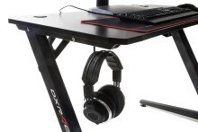 Gamingtisch >DX-RACER< in schwarz, Holzwerkstoff/ Metall - 111x75x80cm (BxHxT)