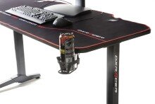 Gamingtisch >DX-RACER< in schwarz, Holzwerkstoff/ Metall - 140x75x66cm (BxHxT)