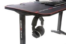 Gamingtisch >DX-RACER< in schwarz, Holzwerkstoff/ Metall - 140x75x66cm (BxHxT)