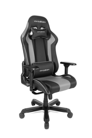 Gaming-Stuhl >DX-RACER< in schwarz / grau - 70x133x70cm (BxHxT)