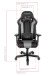 Gaming-Stuhl >DX-RACER< in schwarz / grau - 70x133x70cm (BxHxT)
