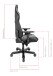 Gaming-Stuhl >DX-RACER< in schwarz / grau - 70x133x70cm (BxHxT)
