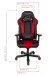 Gaming-Stuhl >DX-RACER< in schwarz/ rot - 70x133x70cm (BxHxT)