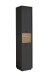 Hochschrank >Liguria< 1 Tür, 2 Schübe, anthrazit / evoke eiche Dekor - 38x191x35cm (BxHxT)
