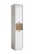 Hochschrank >Liguria< 2 Türen, 2 Schübe, weiß / evoke eiche Dekor - 38x191x35cm (BxHxT)