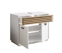 Waschbeckenunterschrank >Liguria< in Weiß /...
