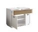 Waschbeckenunterschrank >Liguria< in Weiß / Evoke Eiche Dekor - 80x64x40 (BxHxT)