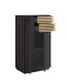 Badkommode >Liguria< in Anthrazit / Evoke Eiche Dekor - 60x106x35cm (BxHxT)