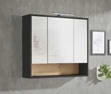 Badezimmerspiegelschrank >Liguria< in Anthrazit /...