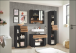 Badezimmerspiegelschrank >Liguria< in Anthrazit / Evoke Eiche - 80x72x21 (BxHxT)