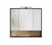 Badezimmerspiegelschrank >Liguria< in Anthrazit / Evoke Eiche - 80x72x21 (BxHxT)