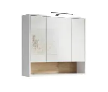 Badezimmerspiegelschrank >Liguria< in Weiß /...