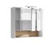 Badezimmerspiegelschrank >Liguria< in Weiß / Evoke Eiche Dekor - 80x72x21cm (BxHxT)