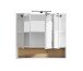 Badezimmerspiegelschrank >Liguria< in Weiß / Evoke Eiche Dekor - 80x72x21cm (BxHxT)