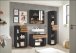 Badezimmer-Set >Liguria< (4-tlg.) in Anthrazit / Evoke Eiche Dekor - 220x191x40cm (BxHxT)