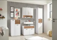 Badezimmer-Set >Liguria< (4-tlg.) in Weiß /...