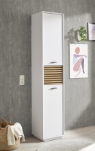 Badezimmer-Set >Liguria< (4-tlg.) in Weiß / Evoke Eiche Dekor - 220x191x40 (BxHxT)