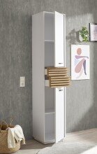 Badezimmer-Set >Liguria< (4-tlg.) in Weiß / Evoke Eiche Dekor - 220x191x40 (BxHxT)