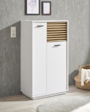 Badezimmer-Set >Liguria< (4-tlg.) in Weiß / Evoke Eiche Dekor - 220x191x40 (BxHxT)