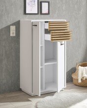 Badezimmer-Set >Liguria< (4-tlg.) in Weiß / Evoke Eiche Dekor - 220x191x40 (BxHxT)