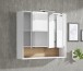 Badezimmer-Set >Liguria< (4-tlg.) in Weiß / Evoke Eiche Dekor - 220x191x40 (BxHxT)