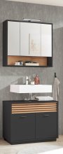 Badezimmer-Set >Liguria< (2-tlg.) in Anthrazit /...