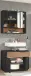 Badezimmer-Set >Liguria< (2-tlg.) in Anthrazit / Evoke Eiche Dekor - 80x191x40 (BxHxT)