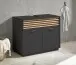 Badezimmer-Set >Liguria< (2-tlg.) in Anthrazit / Evoke Eiche Dekor - 80x191x40 (BxHxT)