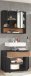 Badezimmer-Set >Liguria< (2-tlg.) in Anthrazit / Evoke Eiche Dekor - 80x191x40 (BxHxT)