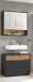 Badezimmer-Set >Liguria< (2-tlg.) in Anthrazit / Evoke Eiche Dekor - 80x191x40 (BxHxT)