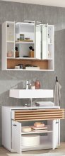 Badezimmer-Set >Liguria< (2-tlg.) in Weiß /...