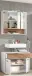 Badezimmer-Set >Liguria< (2-tlg.) in Weiß / Evoke Eiche Dekor - 80x191x40 (BxHxT)