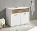 Badezimmer-Set >Liguria< (2-tlg.) in Weiß / Evoke Eiche Dekor - 80x191x40 (BxHxT)