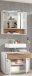Badezimmer-Set >Liguria< (2-tlg.) in Weiß / Evoke Eiche Dekor - 80x191x40 (BxHxT)