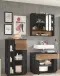 Badezimmer-Set >Liguria< (3-tlg.) in Anthrazit / Evoke Eiche Dekor - 160x191x40 (BxHxT)