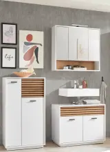 Badezimmer-Set >Liguria< (3-tlg.) in Weiß /...