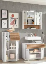 Badezimmer-Set >Liguria< (3-tlg.) in Weiß /...