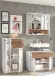 Badezimmer-Set >Liguria< (3-tlg.) in Weiß / Evoke Eiche Dekor - 160x191x40 (BxHxT)